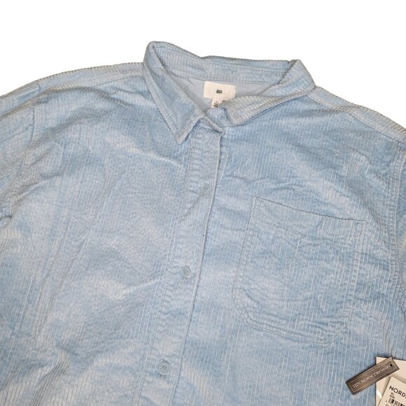 Nordstrom BP NWT Blue Cashmere soft Corduroy ribbed Shirt XL - Picture 3 of 10